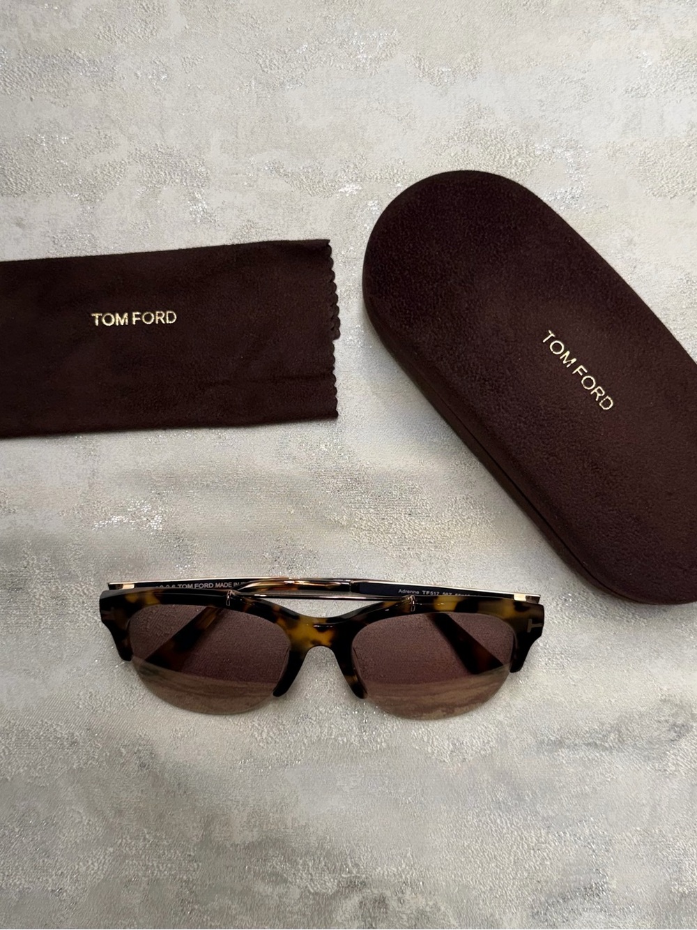 Tom Ford Tortoiseshell Frame Sunglasses with Brown Lenses